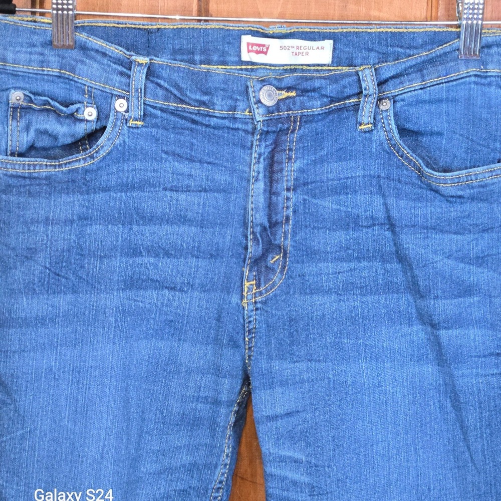 Levi Strauss 502 Regular Taper Jeans Mens W34 L28 Blue‎ Denim Casual